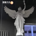 玻璃钢天使装饰雕塑安装完成